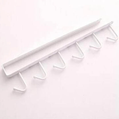 Kitchen Organizer Racks Organizers 6 Hooks Kitchenware Cup Towel Hanging Holder Cabinet Door Shelf Storage Racks