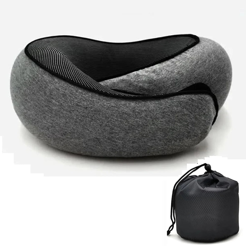 U-Shaped Memory Foam Travel Pillow – Snail Style
