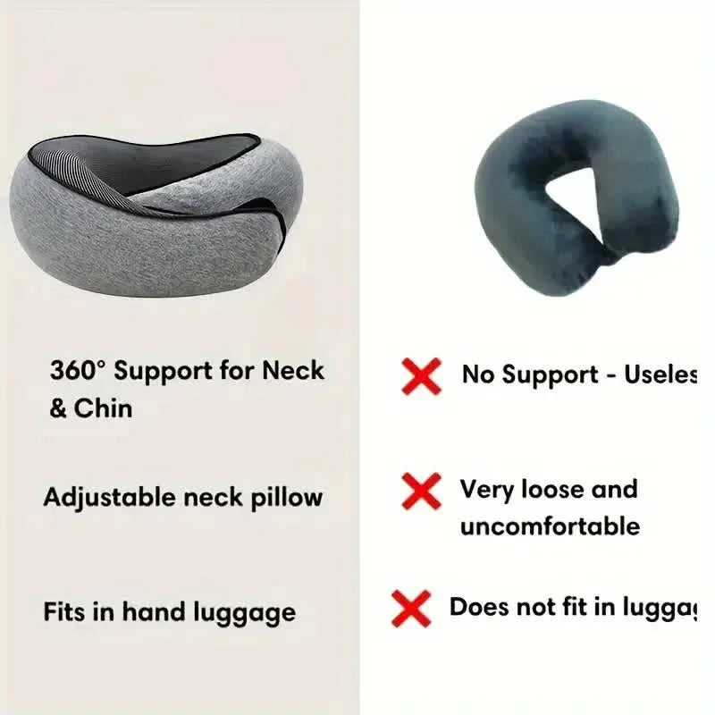 U-Shaped Memory Foam Travel Pillow – Snail Style
