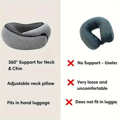 U-Shaped Memory Foam Travel Pillow – Snail Style