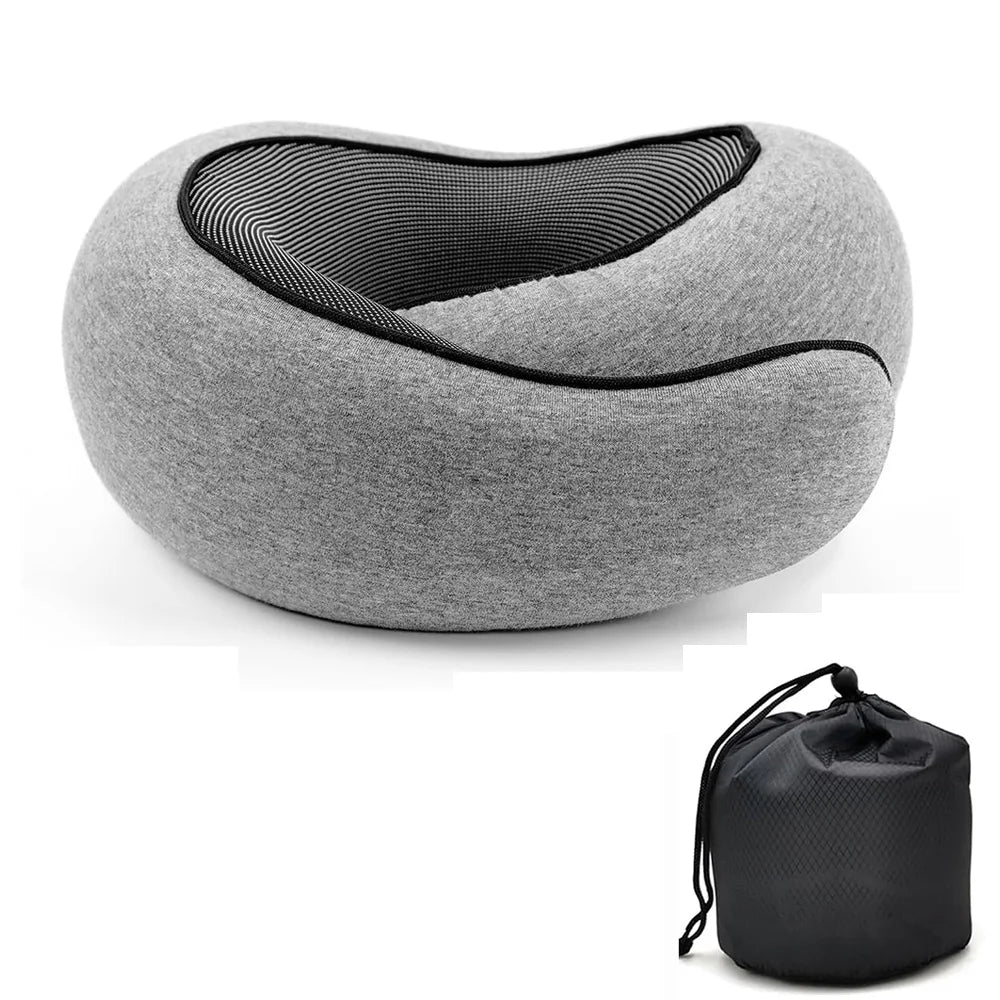 U-Shaped Memory Foam Travel Pillow – Snail Style