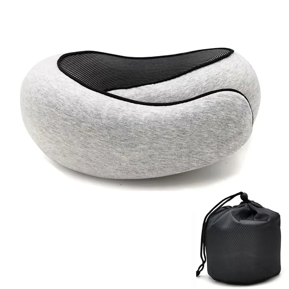 U-Shaped Memory Foam Travel Pillow – Snail Style